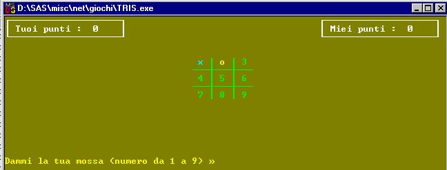 Il classico gioco del tris